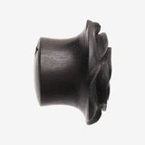 Detail View 3 of A Pair of Rosebud Full Bloom Arang Wood Double Flared Plug