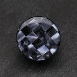 Detail View 2 of A Pair of Marble Checker Double Flared Ear Gauge Plug-Gray