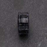 Detail View 3 of A Pair of Marble Checker Double Flared Ear Gauge Plug-Gray
