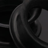 Detail View 4 of A Pair of Ultra Thin Flexible Silicone Ear Skin Double Flared Tunnel Plug-Black
