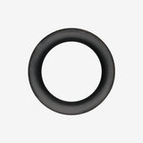 Detail View 3 of A Pair of Ultra Thin Flexible Silicone Ear Skin Double Flared Tunnel Plug-Black