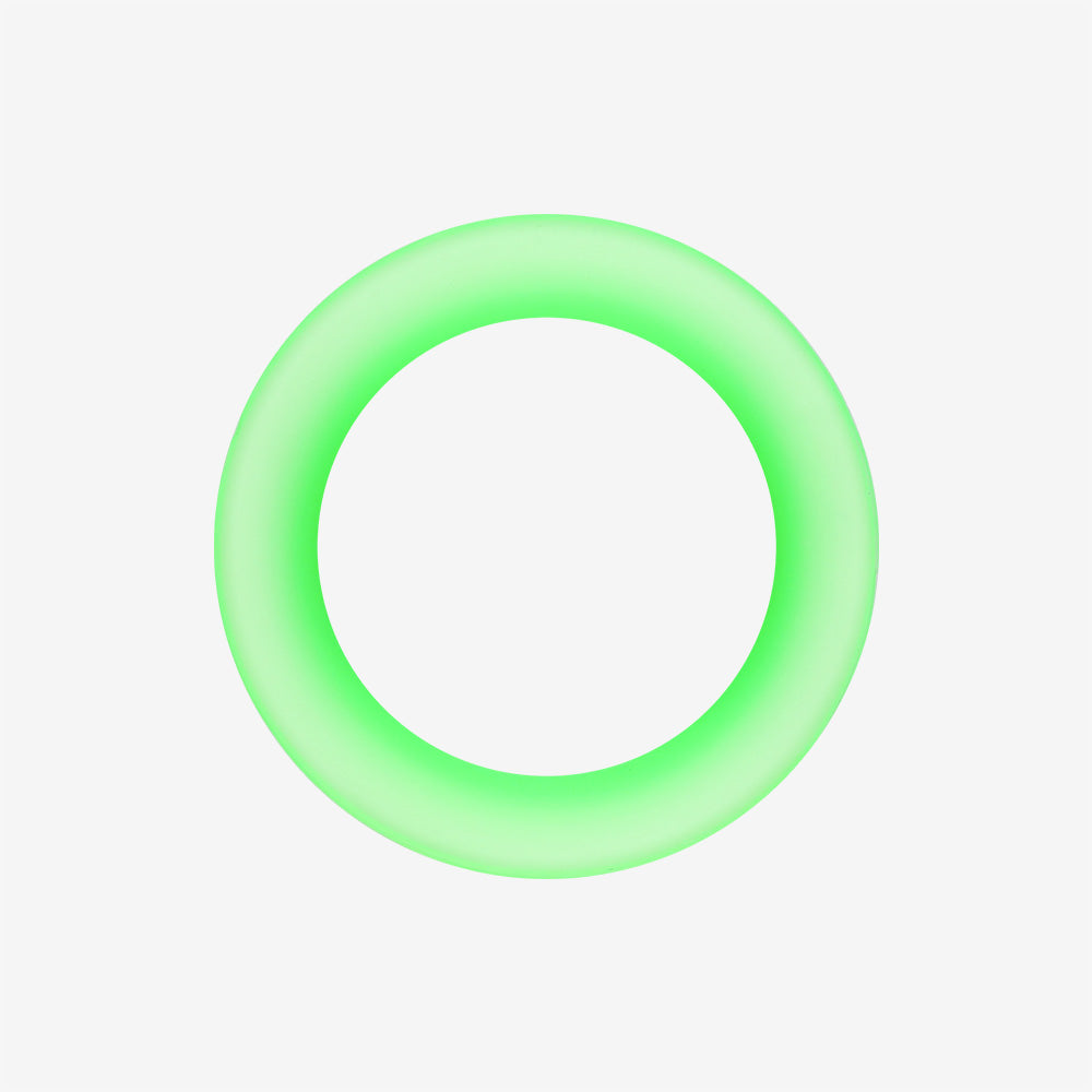 Detail View 3 of A Pair of Ultra Thin Flexible Silicone Ear Skin Double Flared Tunnel Plug-Green