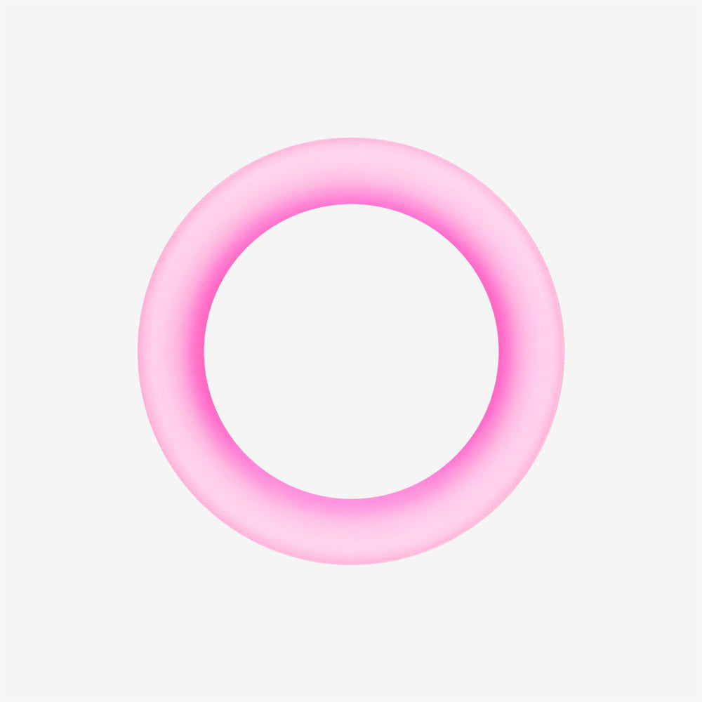 Detail View 3 of A Pair of Ultra Thin Flexible Silicone Ear Skin Double Flared Tunnel Plug-Pink