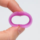 Detail View 2 of A Pair of Ultra Thin Flexible Silicone Ear Skin Double Flared Tunnel Plug-Purple
