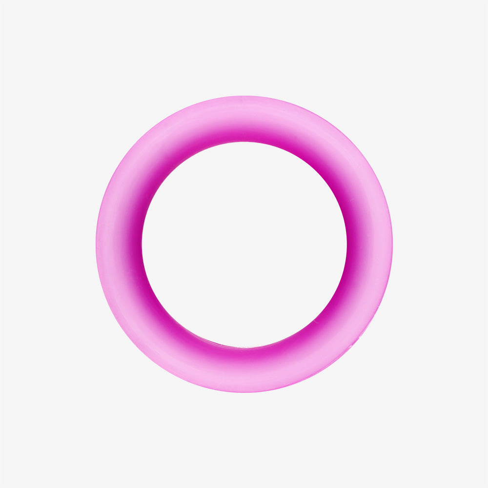 Detail View 3 of A Pair of Ultra Thin Flexible Silicone Ear Skin Double Flared Tunnel Plug-Purple