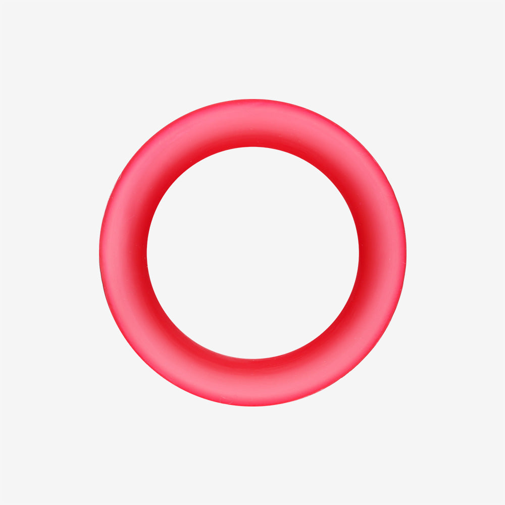 Detail View 3 of A Pair of Ultra Thin Flexible Silicone Ear Skin Double Flared Tunnel Plug-Red