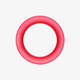 Detail View 3 of A Pair of Ultra Thin Flexible Silicone Ear Skin Double Flared Tunnel Plug-Red