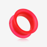 A Pair of Ultra Thin Flexible Silicone Ear Skin Double Flared Tunnel Plug