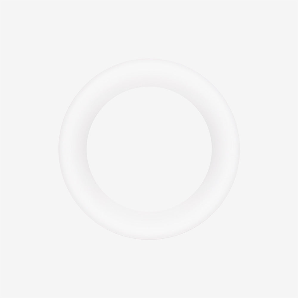 Detail View 3 of A Pair of Ultra Thin Flexible Silicone Ear Skin Double Flared Tunnel Plug-White