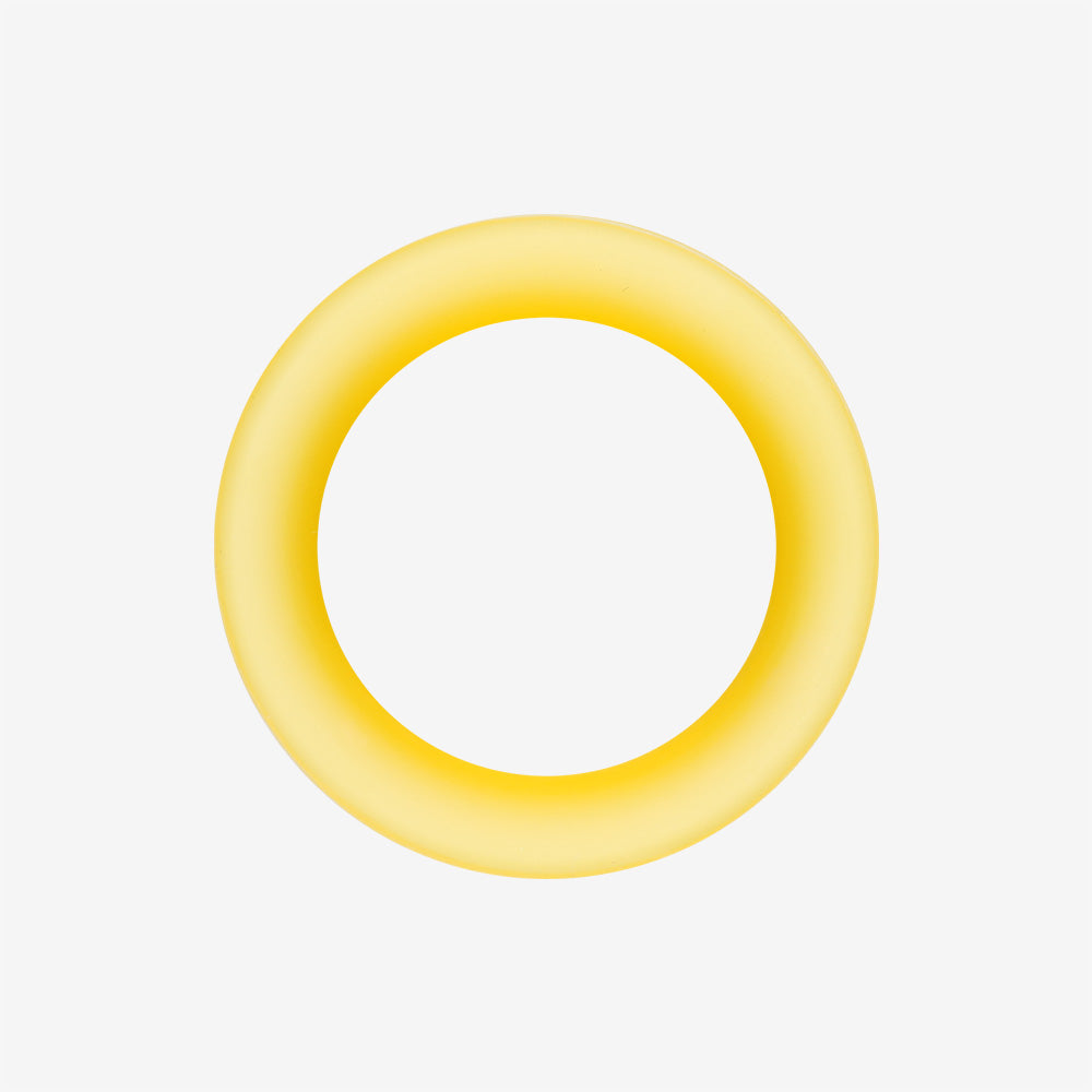 Detail View 3 of A Pair of Ultra Thin Flexible Silicone Ear Skin Double Flared Tunnel Plug-Yellow