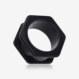 A Pair of Hexagon Bolt Flexible Silicone Double Flared Ear Gauge Tunnel Plug