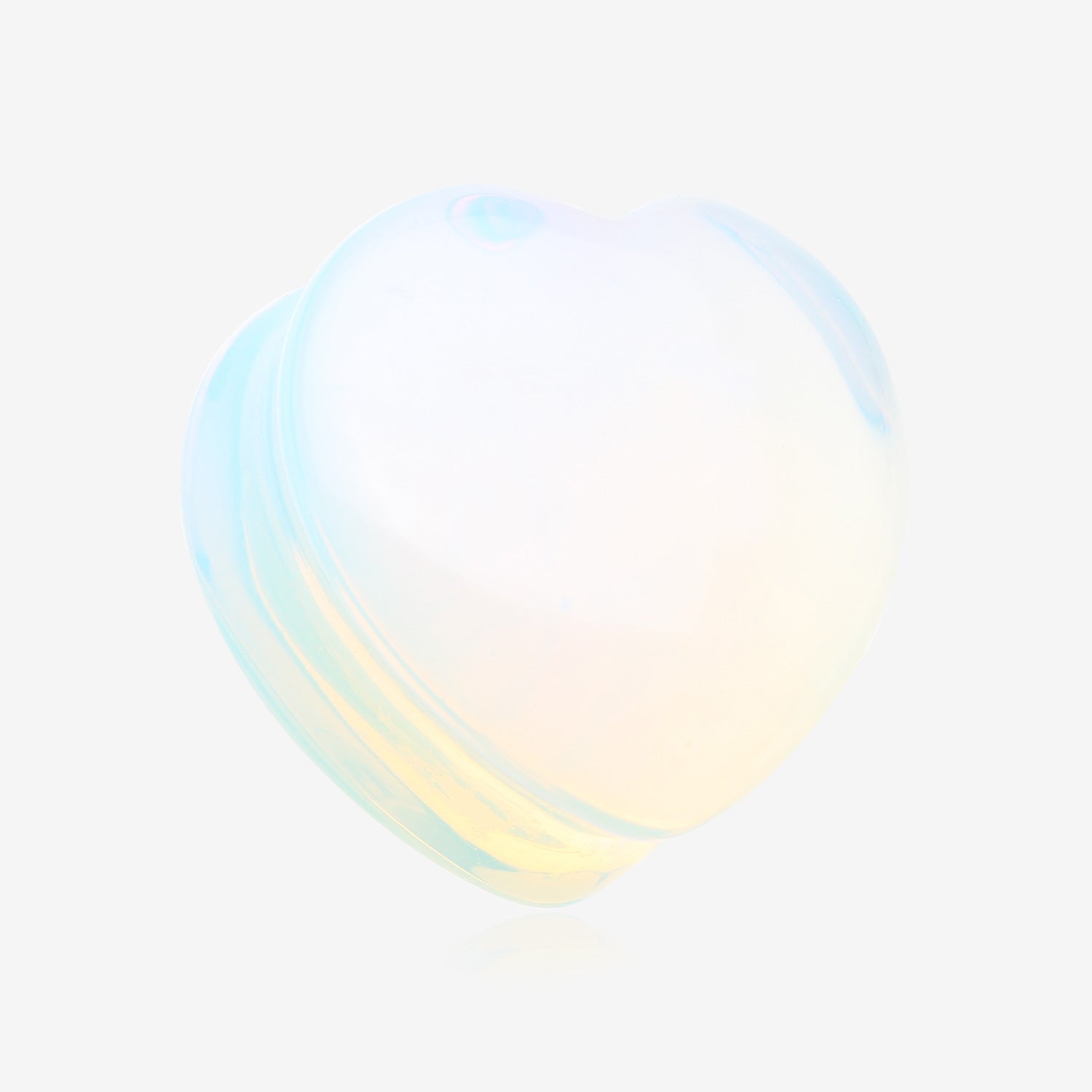 A Pair of Opalite Heart Stone Double Flared Plug