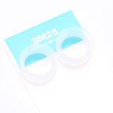 Detail View 4 of A Pair of Ultra Flexible Clear Silicone Double Flared Tunnel Plug