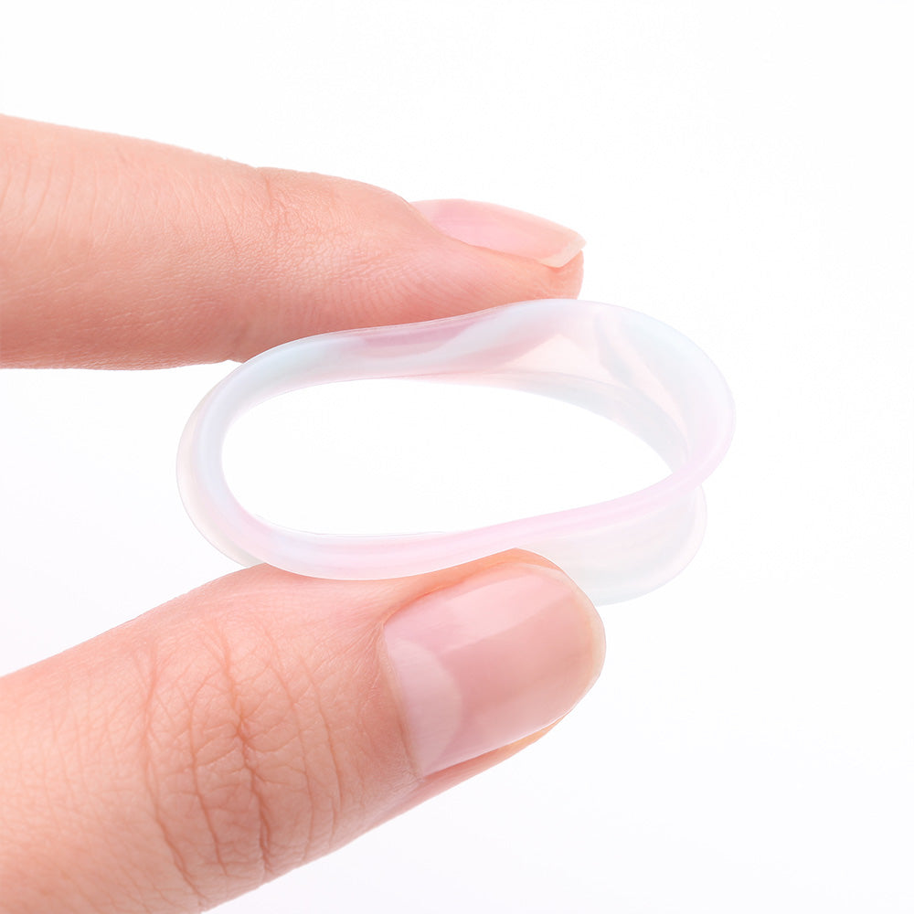 Detail View 3 of A Pair of Ultra Flexible Milky Way Silicone Double Flared Tunnel Plug