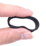 Detail View 3 of A Pair of Ultra Flexible Flat Black Silicone Double Flared Tunnel Plug
