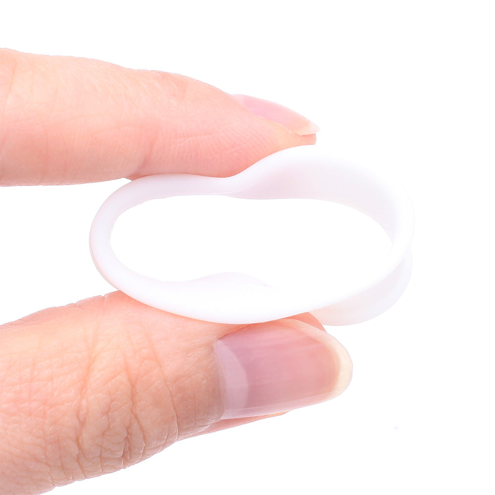 Detail View 3 of A Pair of Ultra Flexible White Silicone Double Flared Tunnel Plug