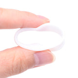 Detail View 3 of A Pair of Ultra Flexible White Silicone Double Flared Tunnel Plug