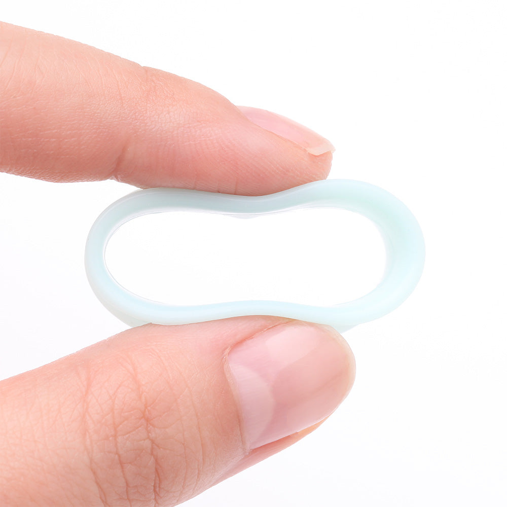 Detail View 3 of A Pair of Ultra Flexible Pastel Mint Silicone Double Flared Tunnel Plug