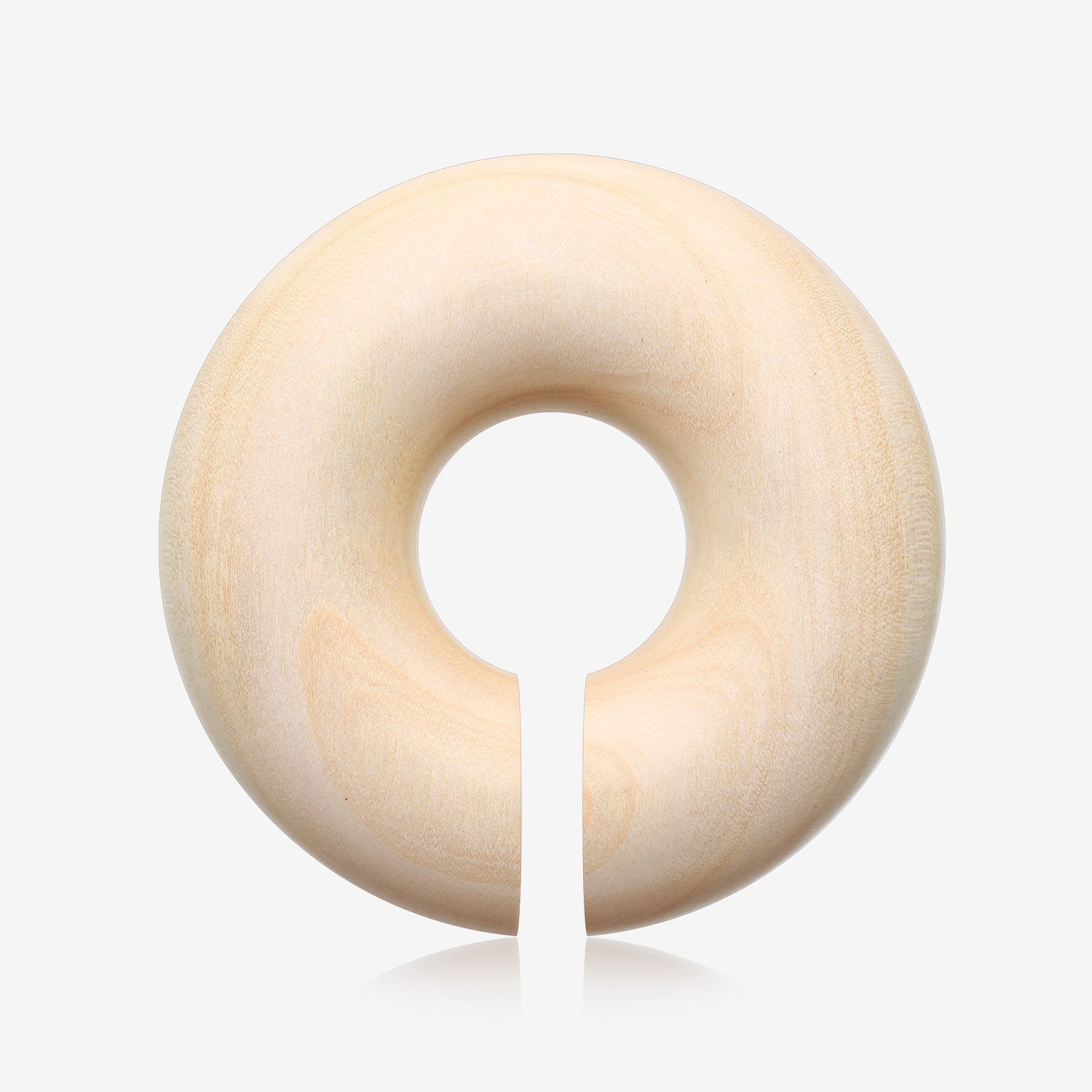 A Pair of Crocodile Wood Hoop Hanger Plug-Yellow