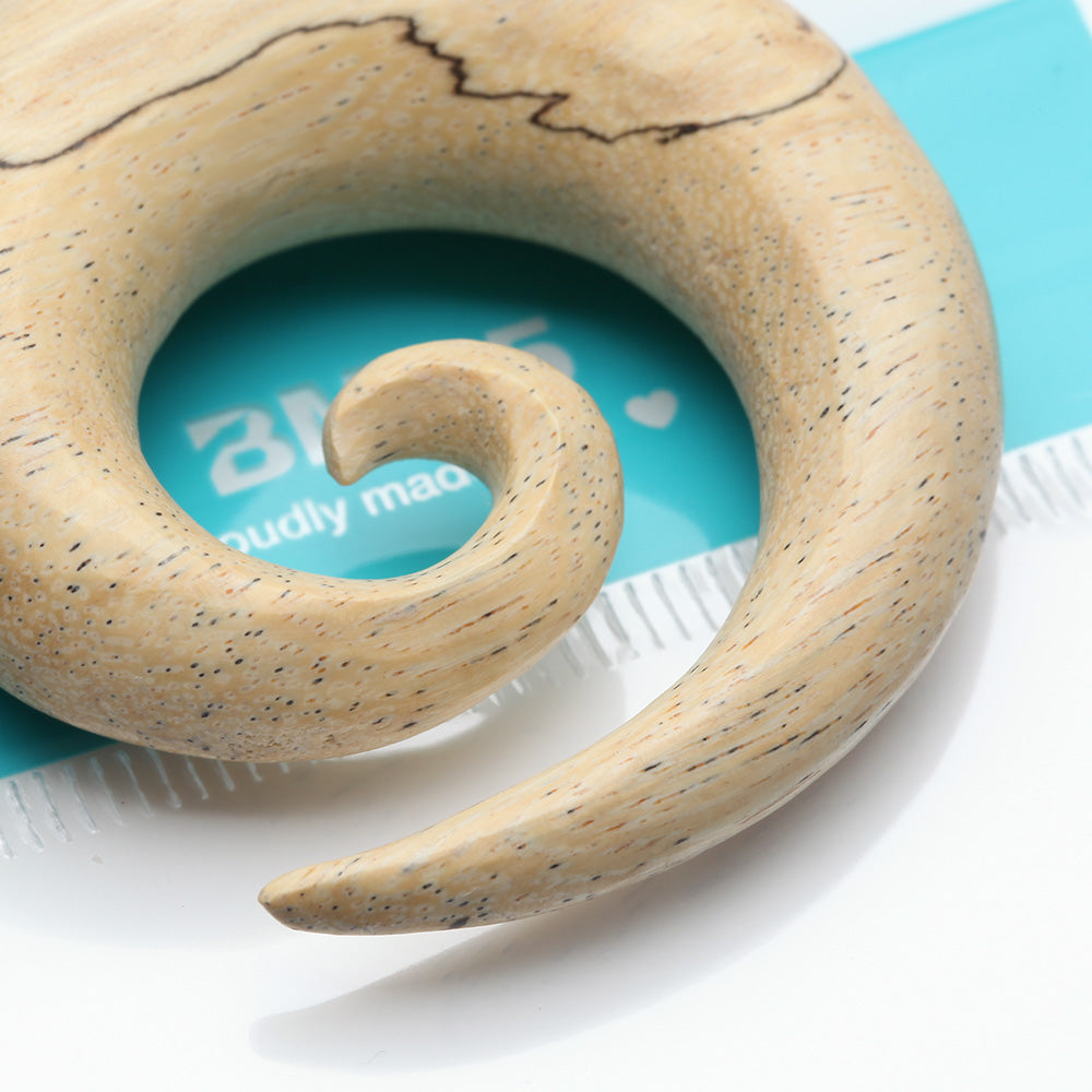 Detail View 3 of A Pair Of Old Tamarind Wood Spiral Hanger Plug