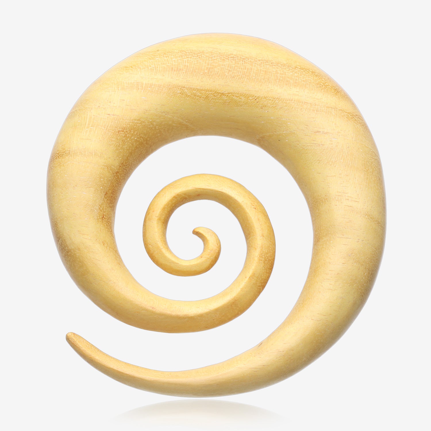 A Pair of Jackfruit Wood Super Spiral Hanger Plug-Yellow