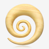 A Pair of Jackfruit Wood Super Spiral Hanger Plug