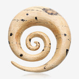 A Pair of Old Tamarind Wood Super Spiral Hanger Plug