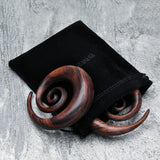 Detail View 4 of A Pair of Rosewood Super Spiral Hanger Plug-Orange/Brown
