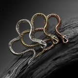 Detail View 3 of A Pair of Vicious Cobra Snake Swirl Golden Brass Hoop Ear Weight Hanger