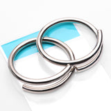 Detail View 4 of A Pair of Solid White Brass Spiral Hoop Ear Weight Hanger