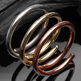 Detail View 3 of A Pair of Solid White Brass Spiral Hoop Ear Weight Hanger