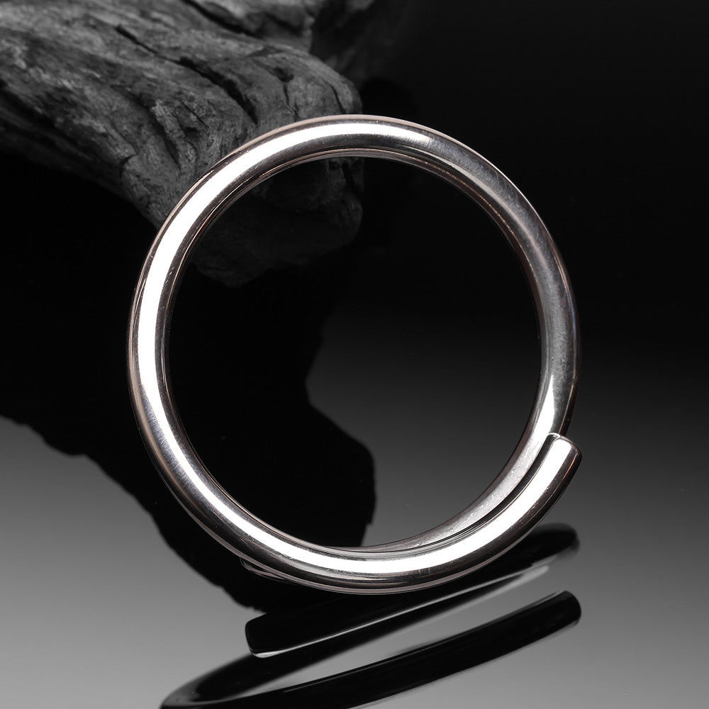 Detail View 2 of A Pair of Solid White Brass Spiral Hoop Ear Weight Hanger
