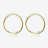 A Pair of Solid Golden Brass Spiral Hoop Ear Weight Hanger