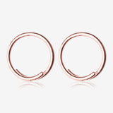 A Pair of Solid Copper Spiral Hoop Ear Weight Hanger