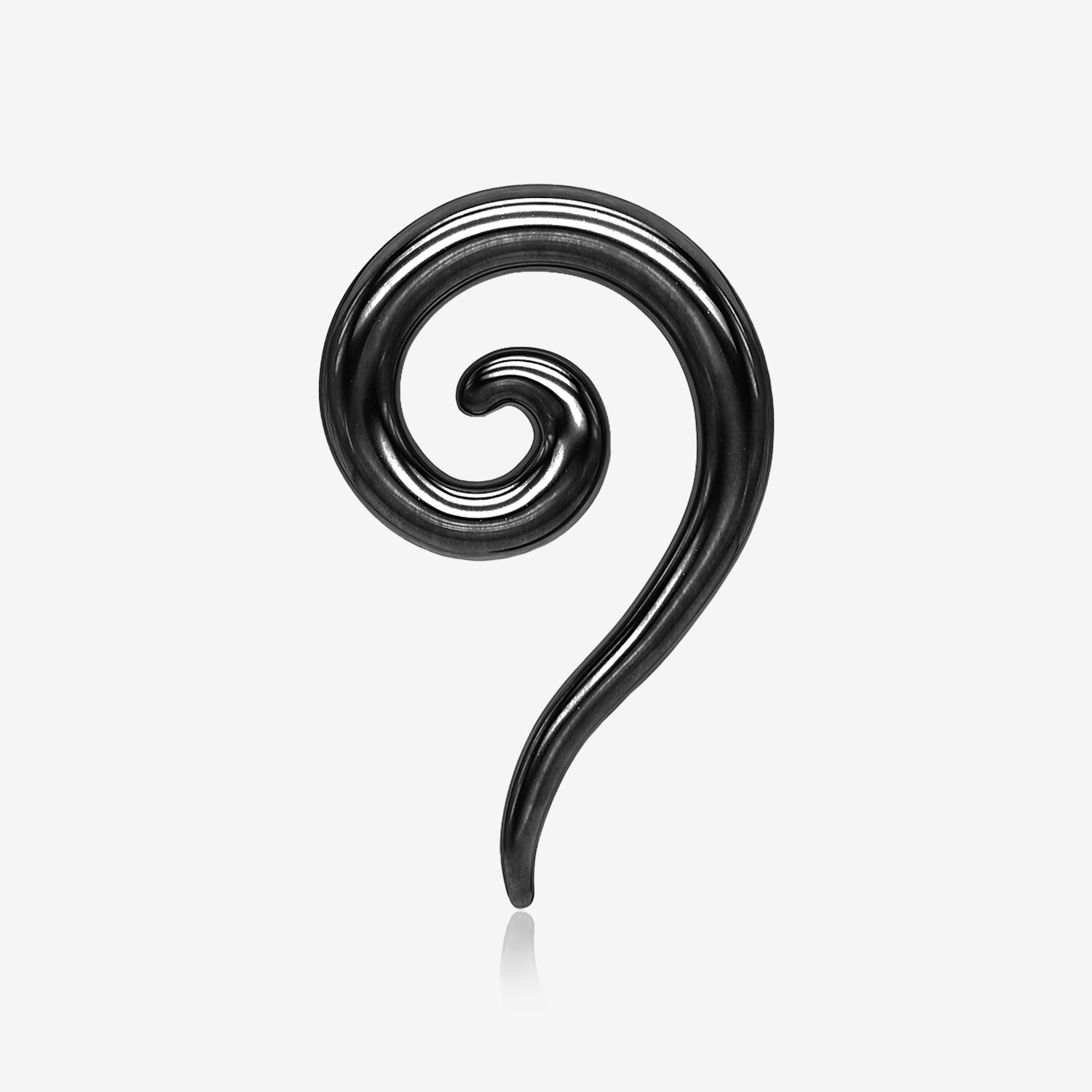 A Pair of Blackline Steel Spiral Tail Ear Weight Hanger Plug