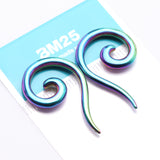 Detail View 3 of A Pair of Colorline Steel Spiral Tail Ear Weight Hanger Plug