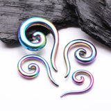 Detail View 2 of A Pair of Colorline Steel Spiral Tail Ear Weight Hanger Plug