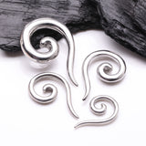 Detail View 2 of A Pair of Steel Spiral Tail Ear Weight Hanger Plug