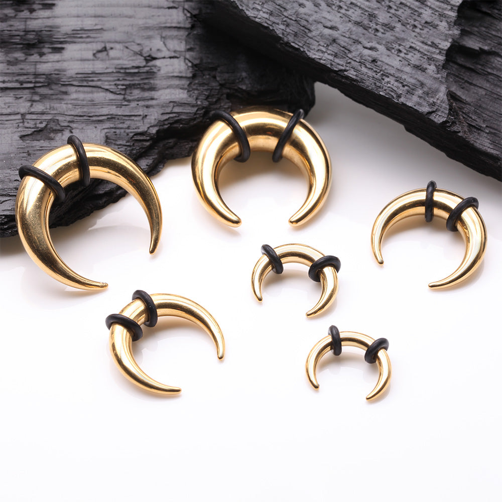 Detail View 2 of A Pair of Golden Buffalo Pincher Hanging Steel Taper with O-Rings