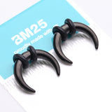 Detail View 3 of A Pair of Blackline Buffalo Pincher Hanging Steel Taper with O-Rings