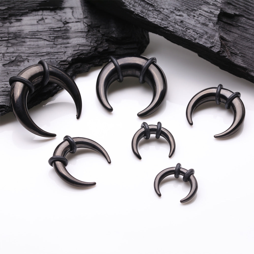 Detail View 2 of A Pair of Blackline Buffalo Pincher Hanging Steel Taper with O-Rings