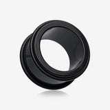 A Pair of Basic UV Acrylic No Flare Regs Ear Gauge Tunnel Plug-Black