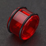 Detail View 1 of A Pair of Basic UV Acrylic No Flare Regs Ear Gauge Tunnel Plug-Red
