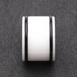 Detail View 2 of A Pair of Basic UV Acrylic No Flare Regs Ear Gauge Tunnel Plug-White