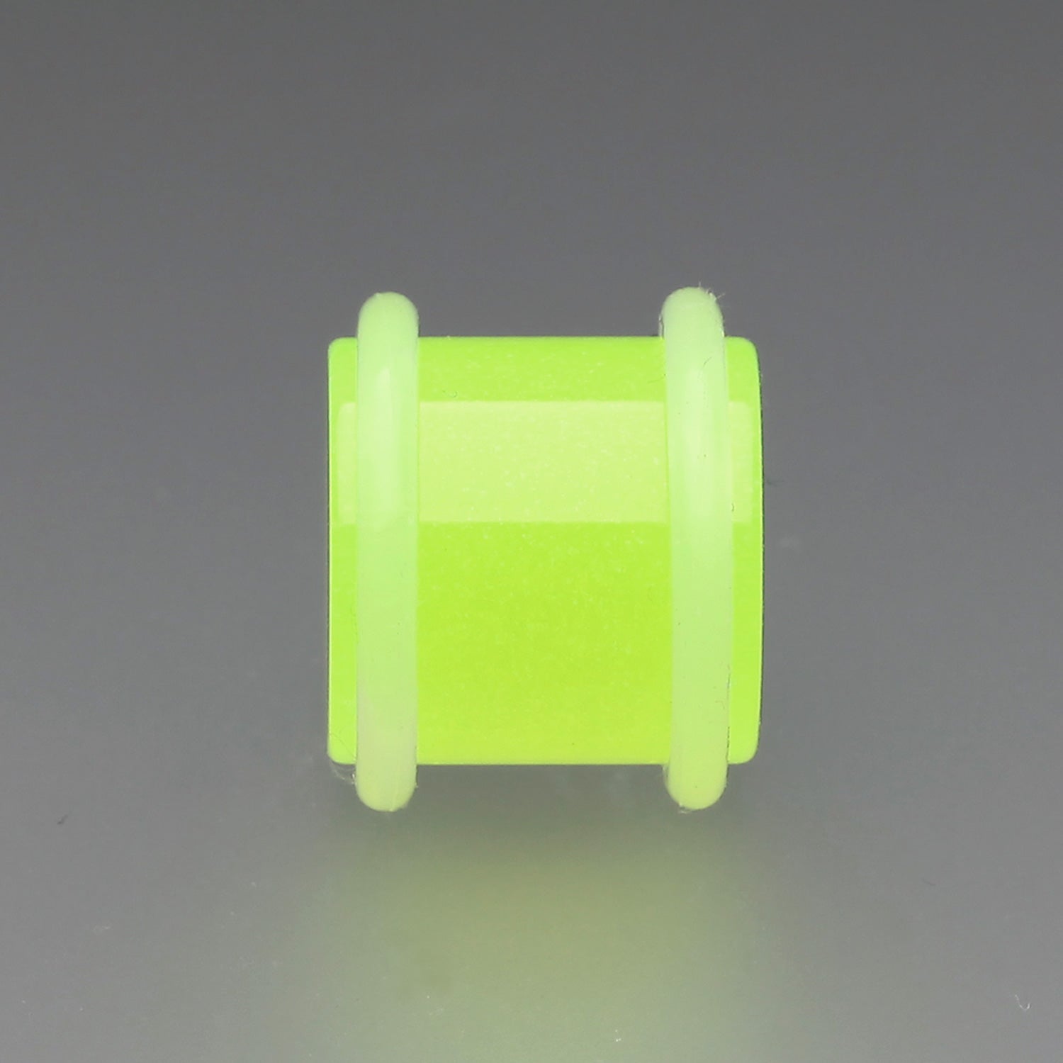 Detail View 1 of A Pair of Glow in the Dark Acrylic Regs Ear Gauge Plug-Green