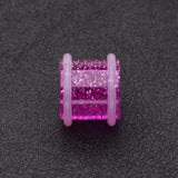 Detail View 2 of A Pair of Glitter Shimmer Acrylic Regs Ear Gauge Plug-Purple