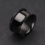 Detail View 1 of A Pair of Colorline Single Flared Ear Gauge Tunnel Plug-Black