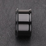 Detail View 2 of A Pair of Basic UV Acrylic Single Flared Ear Gauge Plug-Black