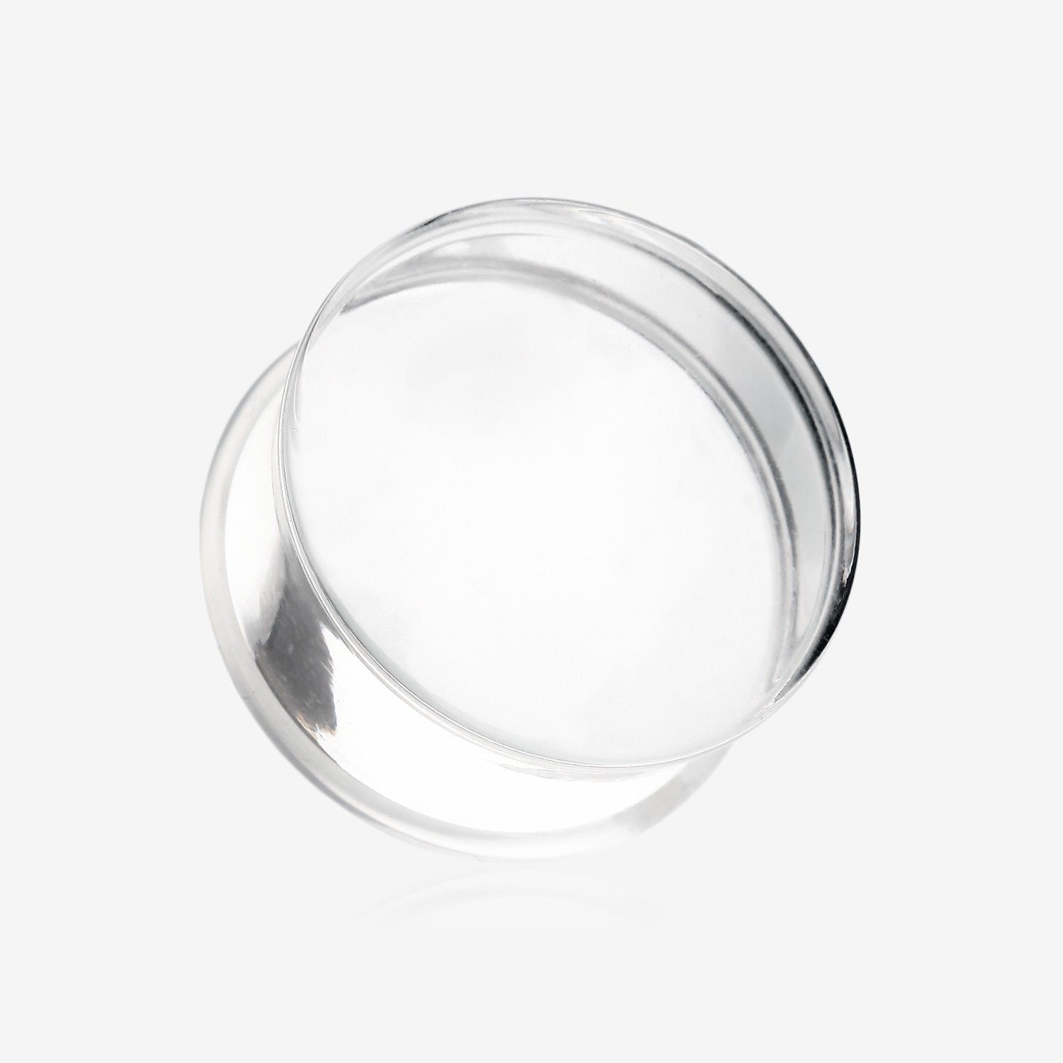 A Pair of Basic UV Acrylic Single Flared Ear Gauge Plug-Clear