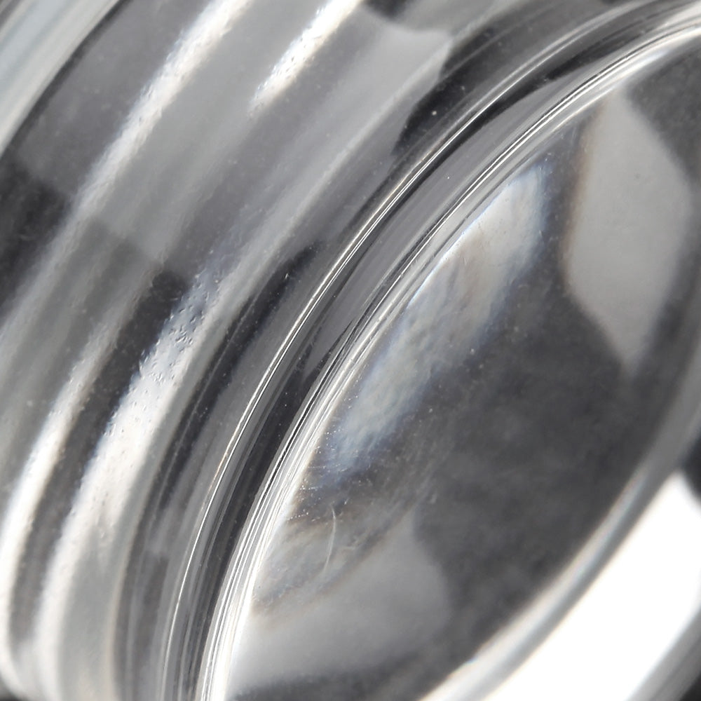 Detail View 3 of A Pair of Basic UV Acrylic Single Flared Ear Gauge Plug-Clear Gem